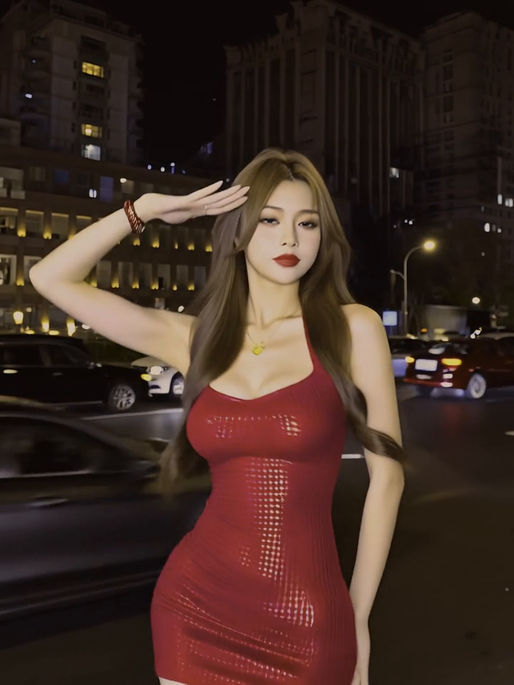 氛围感跳舞视频真实产出画面:夜色街头的跳舞场景(作品中心公开任务截帧)
